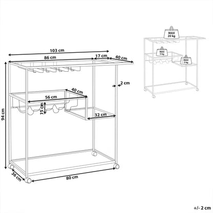 Rullebord Metal Sort