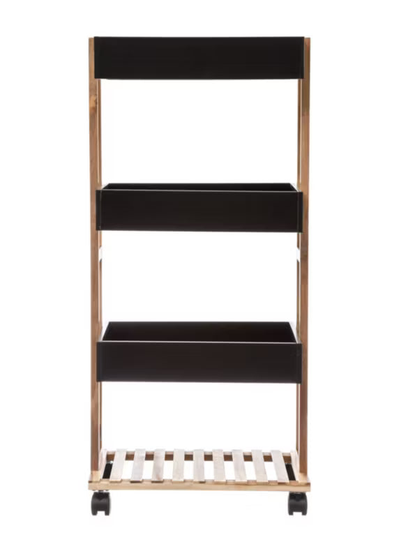 Rullevogn Bambus 40x87 cm Sort