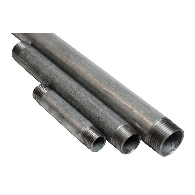 Gwintet rør 15 x 200 mm galvaniseret