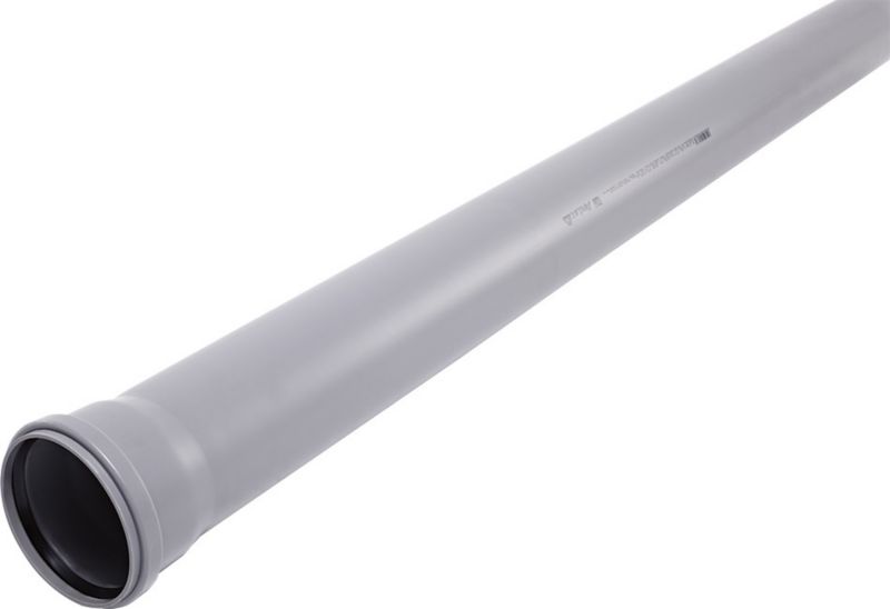 Indvendig PP afløbsrør Pipelife med muffe 110 / 2000 mm
