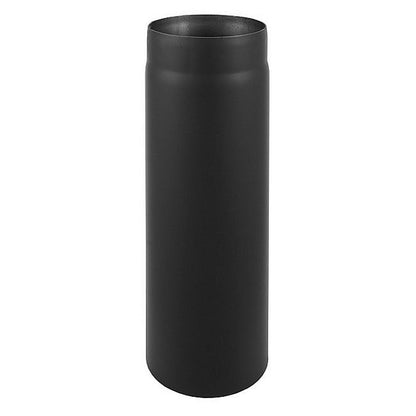Røgrør Lige Ø130 mm x 1 m Sort