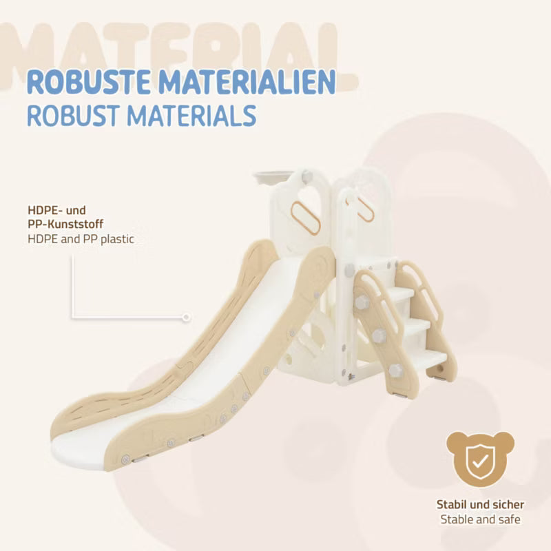 Rutsjebane 3-i-1 91x153 cm Hvid Beige