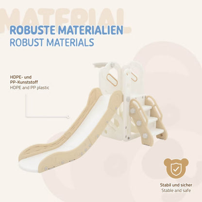 Rutsjebane 3-i-1 91x153 cm Hvid Beige