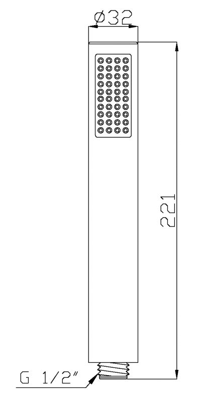 Rund Brusehoved 22 cm Krom Anti-Calc 1 stk.