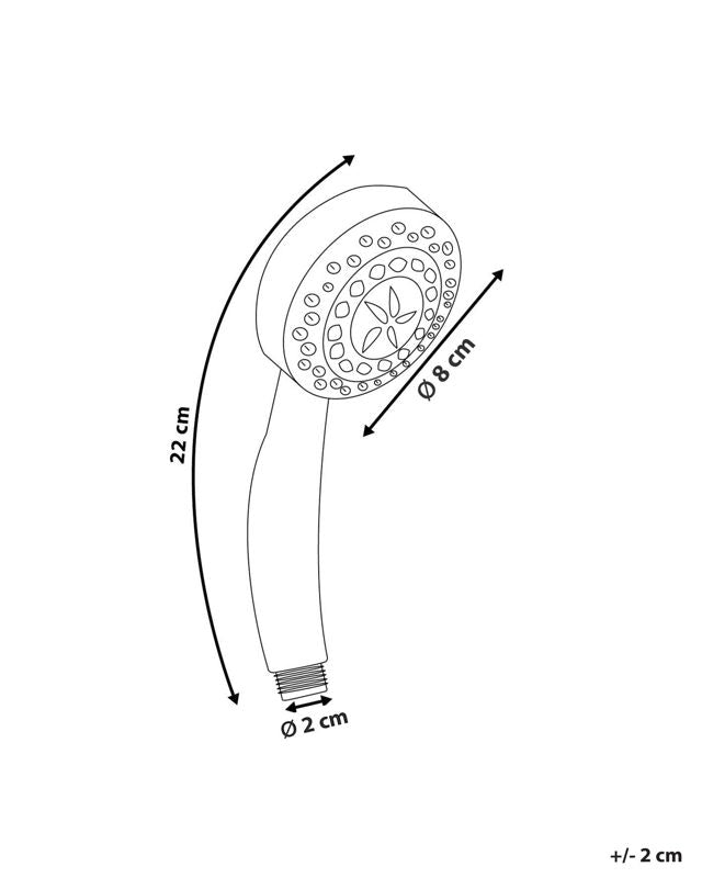 LED Brusehoved Sølv 80x80x220 mm 1 stk. | 4260580931972