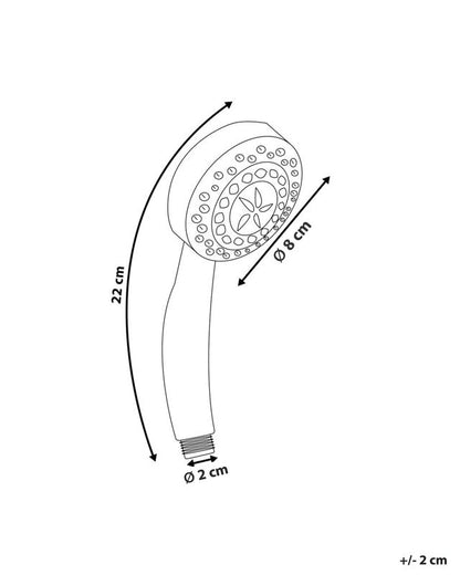 LED Brusehoved Sølv 80x80x220 mm 1 stk. | 4260580931972