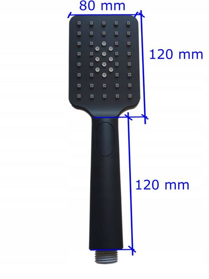 Brusesæt Estiva TAHA Sort med Slange 150 cm og Holder