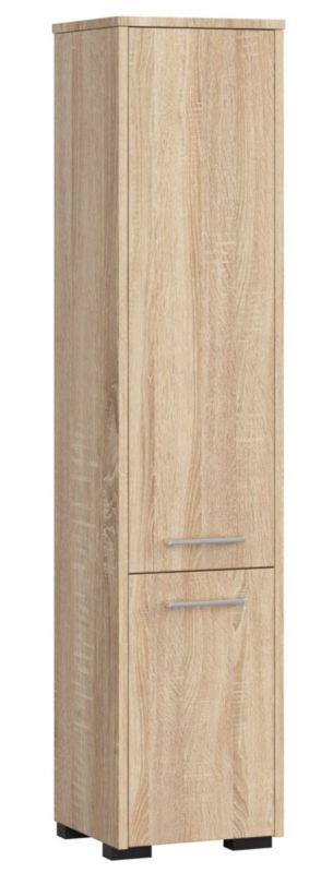Akord Fin Sonoma Eg Badeværelsesskab 30 cm 2 døre Sonoma Eg mat 5 hylder 30x30x140 cm 1 stk.