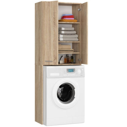Badesøjle Fin til Vaskemaskine 64 cm Egetræ Sonoma Mat 180 cm