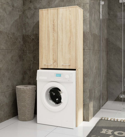 Badesøjle Fin til Vaskemaskine 64 cm Egetræ Sonoma Mat 180 cm