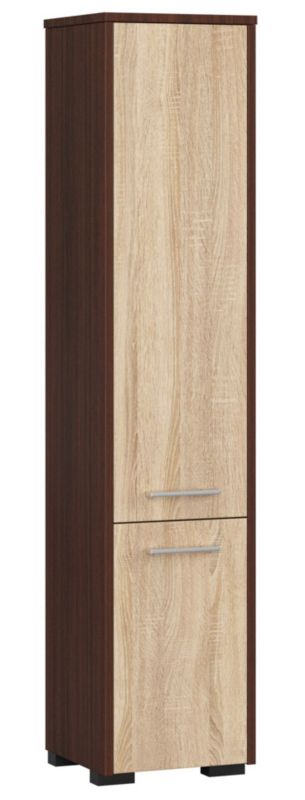 Akord Fin Wenge badeværelsesskab 30 cm 2 døre Sonoma egetræ mat 5 hylder 30x30x140 cm 1 stk.
