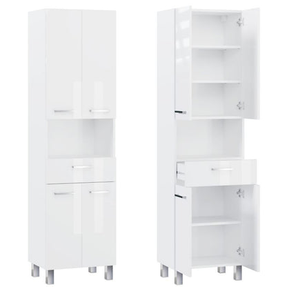 Badeværelsessøjle Diuna 50x35x180 cm Hvid Højglans Stående