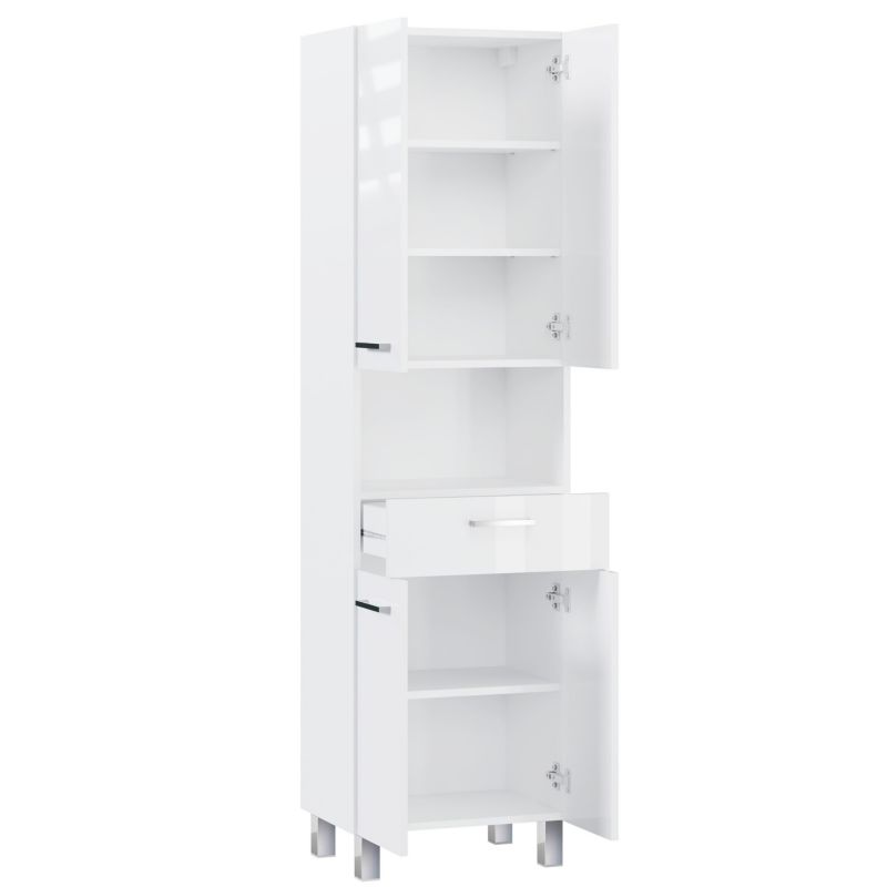 Badeværelsessøjle Diuna 50x35x180 cm Hvid Højglans Stående