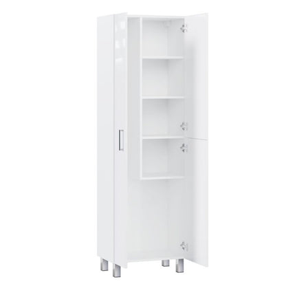 Badeværelsesskab til Rengøring Diuna 55x35x180 cm Hvid Højglans
