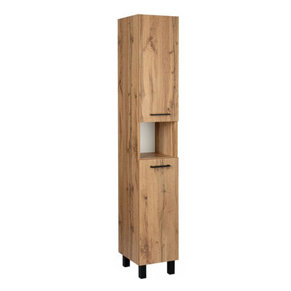 Badeværelsesskab 30x180 cm Eg Wotan med 5 Hylder