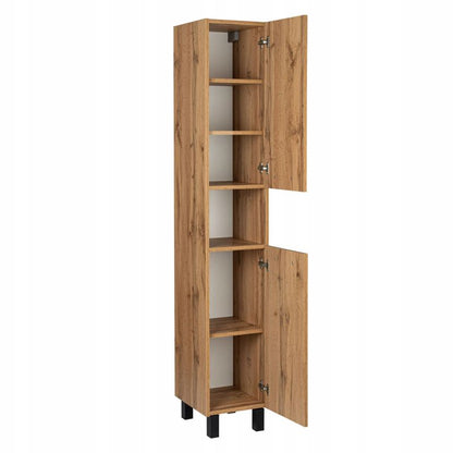 Badeværelsesskab 30x180 cm Eg Wotan med 5 Hylder
