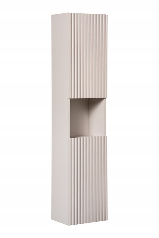 Højt Badeværelsesskab Nova Kaszmir 140 cm Væghængt Beige Mat