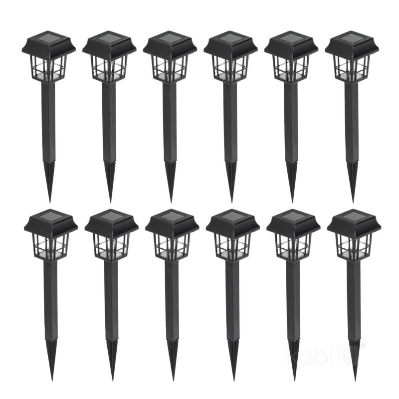 Solcellet LED-havelampe Kobi 6500K IP44 12 stk.