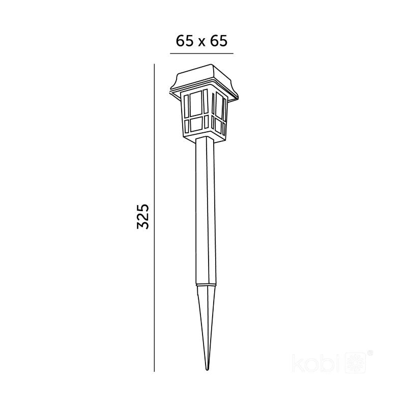 Solcellet LED-havelampe Kobi 6500K IP44 12 stk.