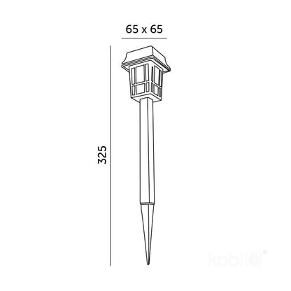 Solcellet LED-havelampe Kobi 6500K IP44 12 stk.