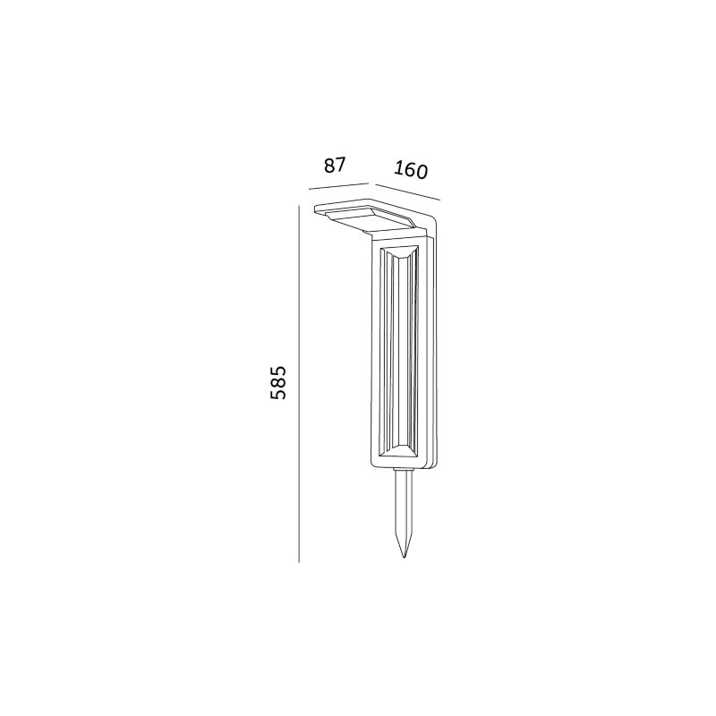 Solcellet LED-havepæl Kobi 6500K IP44 1 stk.