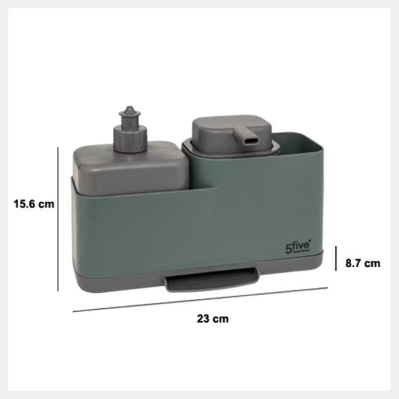 Sæbedispenser med Organizer 23 cm Grøn
