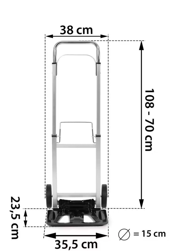 Sækkevogn Sammenklappelig 90 kg Stål HM-508