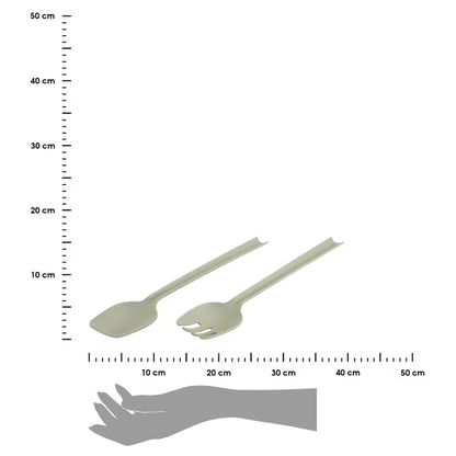 Salatbestik 29 cm Grøn