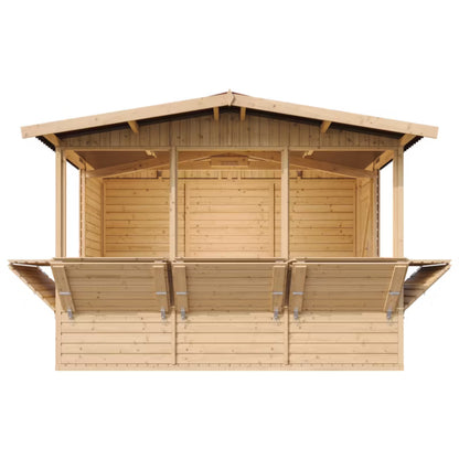 Salgsbod M150B 263x336 cm Natur Træ 6 m²