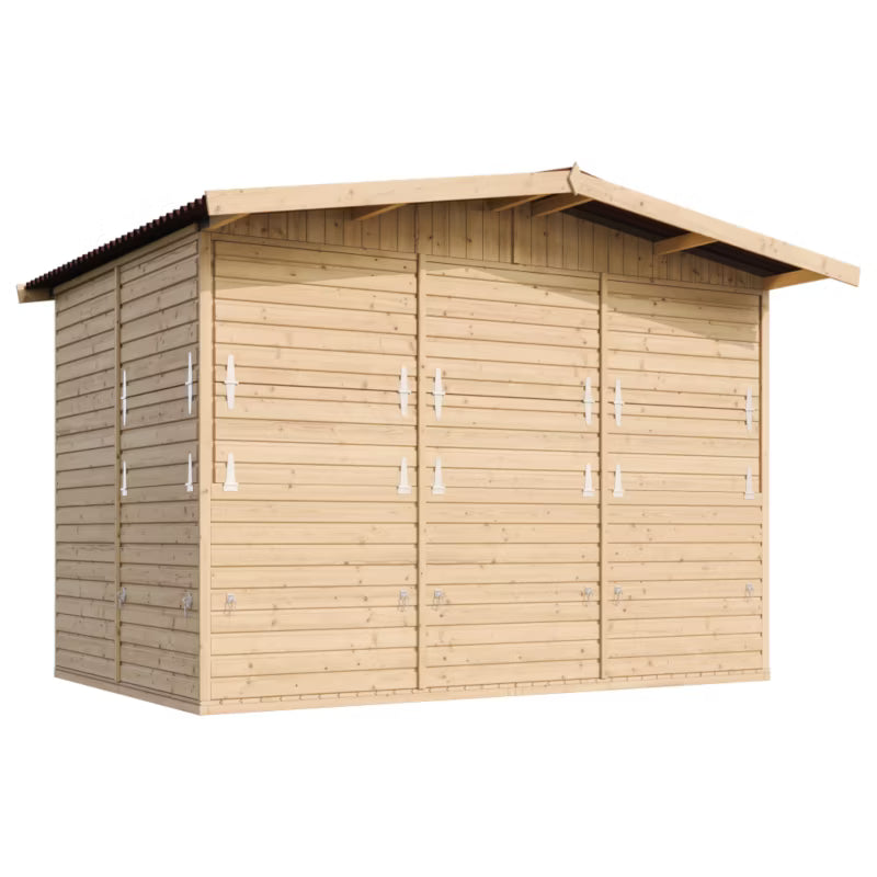 Salgsbod M150B 263x336 cm Natur Træ 6 m²