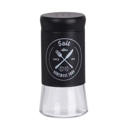 Salt- og Peberbøssesæt 11 cm Glas Sort