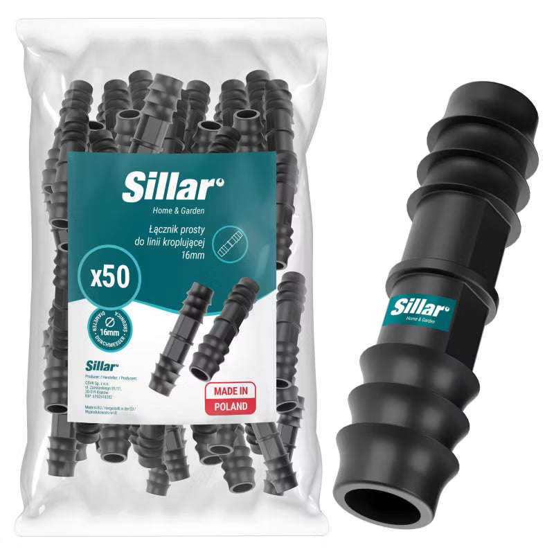Samler til Drypslange 16 mm Sort 50 Stk.