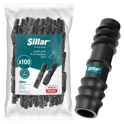 Samlestykke til Drypslange 16 mm 100 Stk. Sort