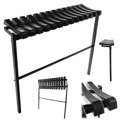 Sammenklappelig Havebænk 91x26x77 cm Sort