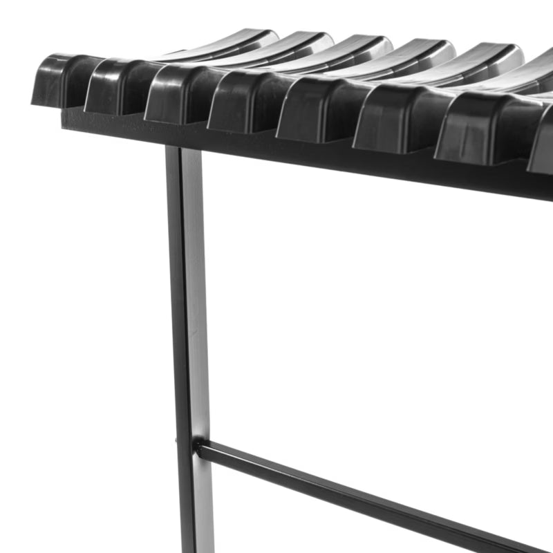 Sammenklappelig Havebænk 91x26x77 cm Sort