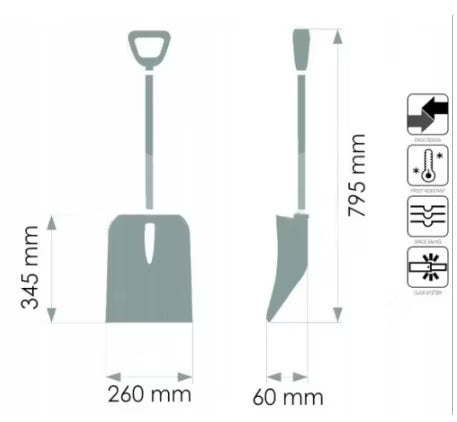 Sammenklappelig Sneskovl til Bil 26x79,5 cm
