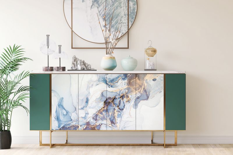 Selvklæbende folie Tulup med marmormønster 100 x 50 cm