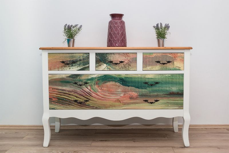 Selvklæbende pvc-folie Tulup malet planke 100 x 50 cm