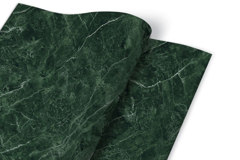 Selvklæbende Tulup PVC-folie grøn marmor 100x50 cm