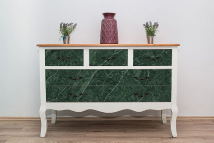 Selvklæbende Tulup PVC-folie grøn marmor 100x50 cm