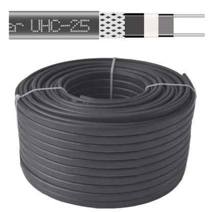 Selvregulerende Varmekabel UHC 25 25W/m 100 m Sort
