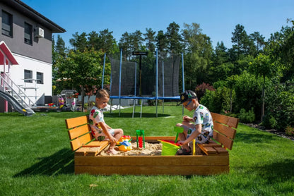 Sandkasse 140x140 cm Træ Lukbar Imprægneret