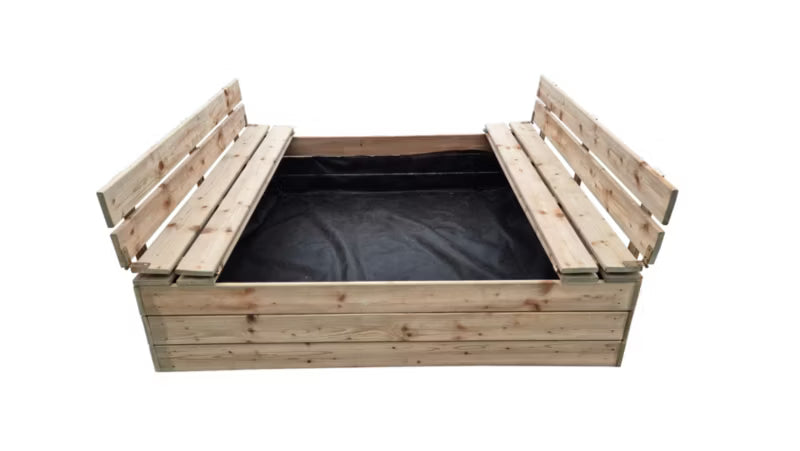 Sandkasse Træ 123x120 cm Brun
