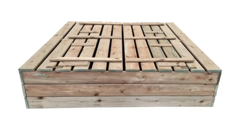 Sandkasse Træ 123x120 cm Brun
