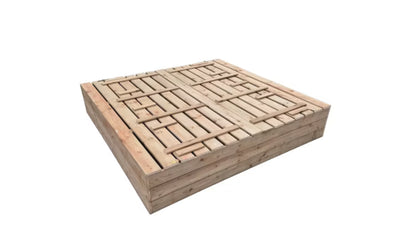Sandkasse Træ Imprægneret 153x150 cm Brun