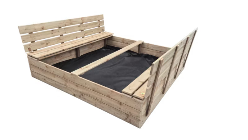 Sandkasse Træ Imprægneret 153x150 cm Brun