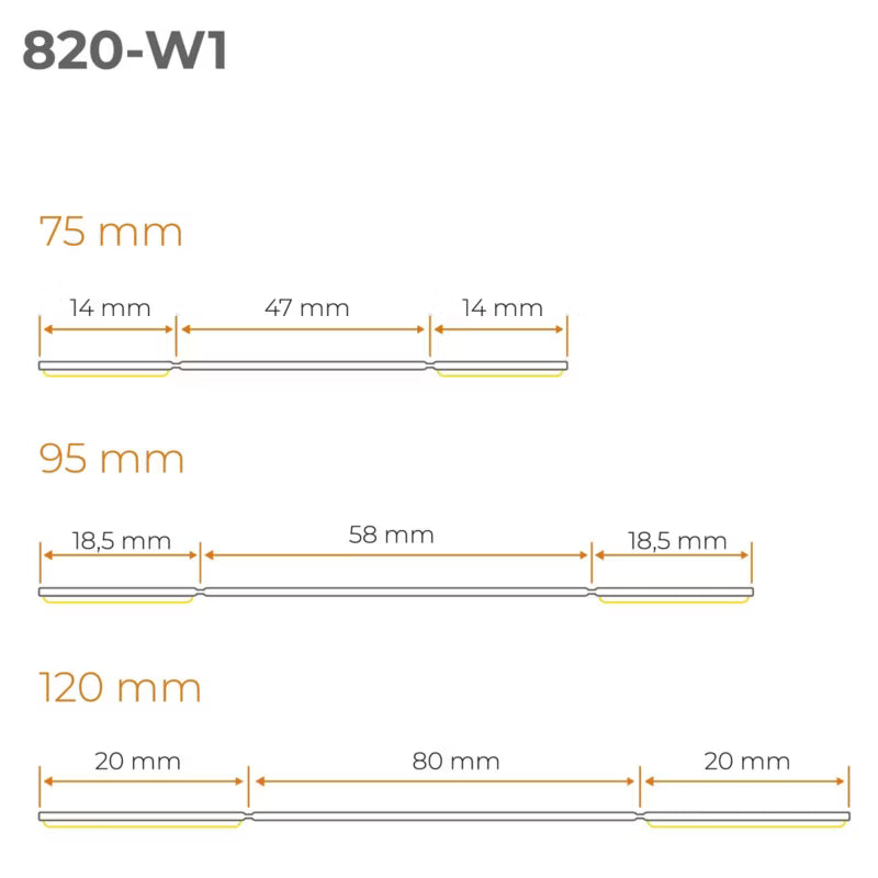 Sandliste Selvklæbende 75 mm x 5 m Hvid