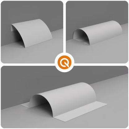 Sandliste Selvklæbende 75 mm x 5 m Hvid