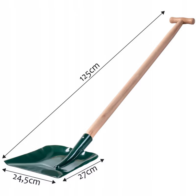 Sandskovl 125 cm Metal med Træskaft Grøn