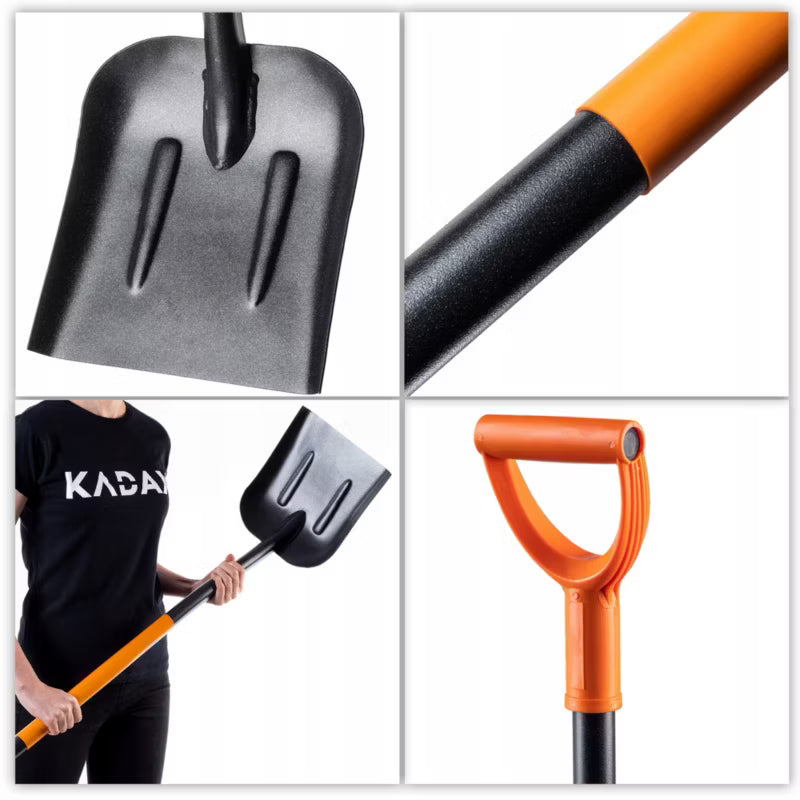 Sandskovl Hærdet Stål 132 cm Sort